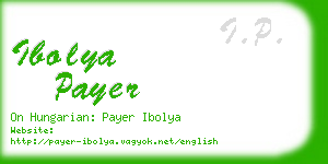 ibolya payer business card